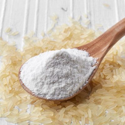 预凝胶化的米粉用于无麸质烘焙，低体积面包或击球。