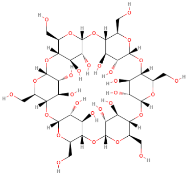 alpha-cyclodextrins的化学结构。