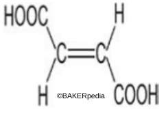 富马酸的化学结构。