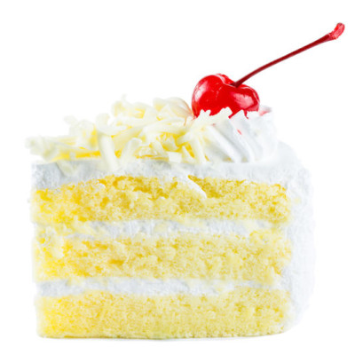 黄色蛋糕从整个鸡蛋和黄油中获得丰富的颜色。