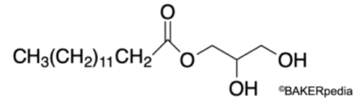 琥珀酸单甘油酯的化学结构。