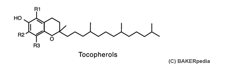 生育酚是天然抗氧化剂，其主要功能是停止或延迟初级氧化。初级氧化涉及形成氢过氧化物（ROOH）。