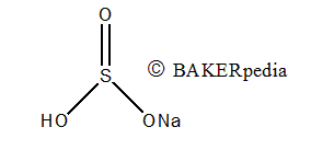 亚硫酸氢钠的分子结构。